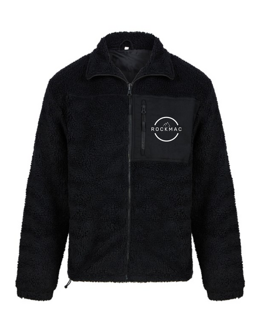 Unisex Sherpa Fleece with pocket black